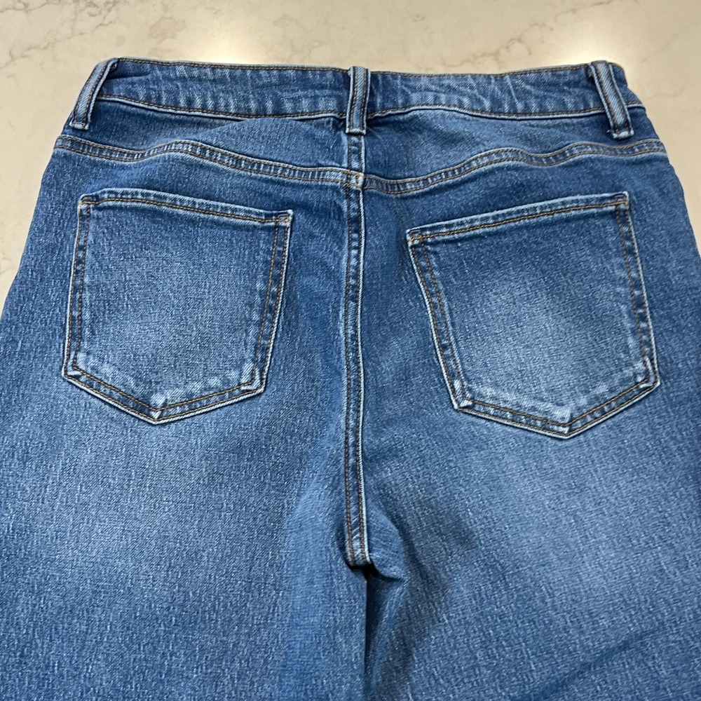 Quince Bella Stretch Relaxed Straight Jeans Womens 31 x 30 Blue Organic Denim - Picture 5 of 9